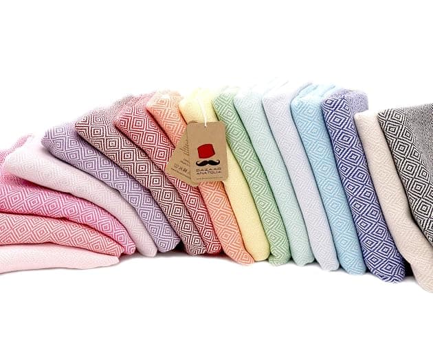 Bazaar Anatolia Turkish Beach Towel – 100% Cotton, Quick Dry, Sand Free Towel for Bathroom, Camping, Travel – Oversized 71x39 Inches – Diamond Pink thumbnail 6