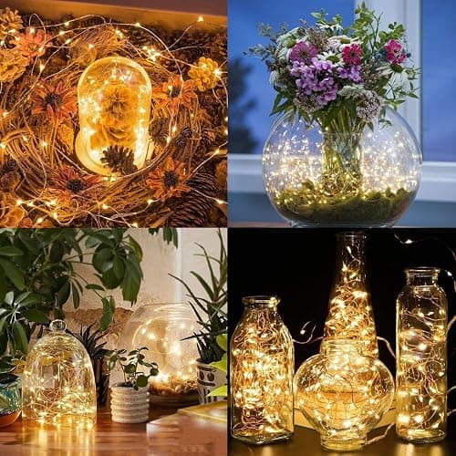 Mintlemon Fairy Lights 33ft 100 LEDs, 8 Lighting Modes Dimmable String Lights with Remote, USB Powered Twinkle Lights for Bedroom Garden Wedding Party Backdrop Tapestry Canopy Gazebo thumbnail 6