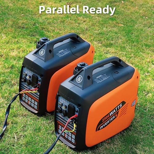 Oxseryn Portable Inverter Generator 2500W Gas Powered, Long Runtime Gas Generators for Home Use, Camping, Super Quiet Emergency Home Backup, with CO Sensor, EPA Compliant thumbnail 8