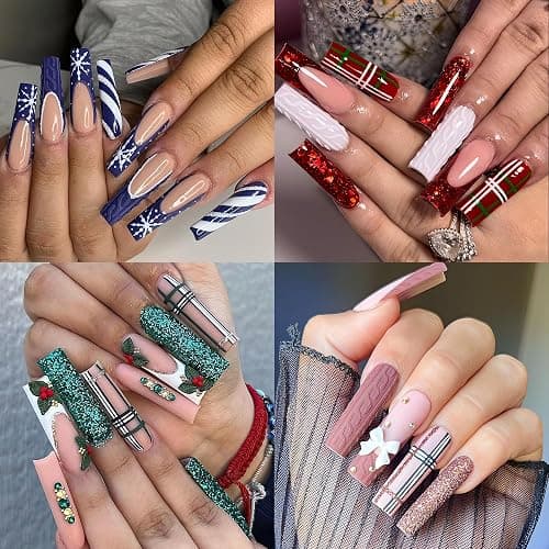 UNA GELLA Extra Long Tapered Sqaure Nail Tips Full Cover 504pcs No C Curve Clear Gel Nail Tips XXL Long Straight Nails Tips Acrylic Nails Square Gel Nails for DIY Nail Art 12 Sizes - Full Square thumbnail 2