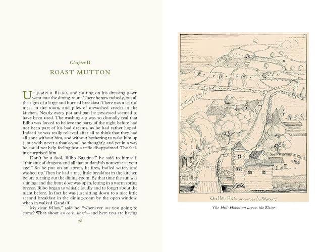 The Hobbit Illustrated by the Author: A Special Edition of the Fantasy Classic Featuring Sprayed Edges (Tolkien Illustrated Editions) thumbnail 2