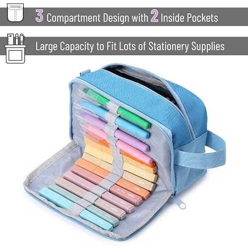 Mr. Pen Large Capacity Pencil Pouches and Bags - Mint Green School thumbnail 3