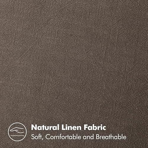 MIULEE Decorative Linen Pillow Covers 18x18 Inch Coffee | Boho Farmhouse​ ​Fall Autumn Couch Throw Pillows for Bed, Pack of 2 Accent Modern Pillowcases, Sofa Livingroom Home Decor thumbnail 3
