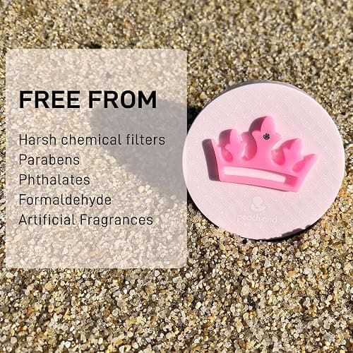 peach and Kids Sunscreen, Mineral Sunscreen SPF50+ PA++++, Tested for Sensitive Skin, Baby & Toddler Gentle Formula, Non-Greasy, Kids Travel Essentials (Pink Tiara) thumbnail 4