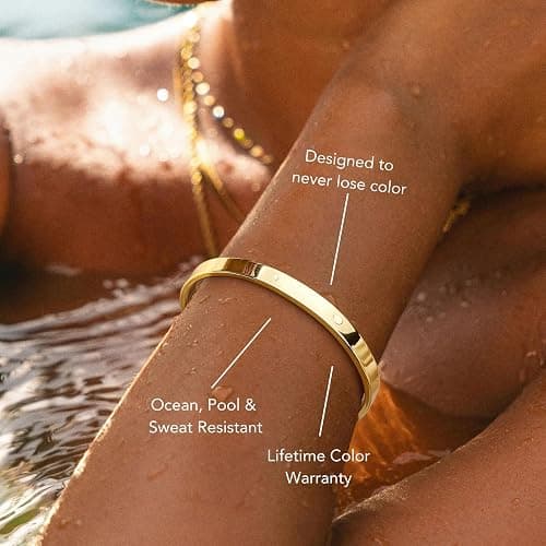 Gokeey Christmas Gold Bracelets for Women Non Tarnish, 14K Gold Plated Chunky Cuff Bracelet Stackable Gold Bangles Bracelet for Women Trendy Tie Knot Cuban Rope Paperclip Beaded Bracelet Stack Jewelry Stocking Stuffer Gifts Fashion Accessories thumbnail 4
