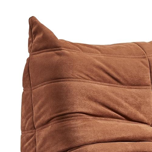 Aosaifen Green Bean Bag Chair - Corner Sofa, Fireside Floor Couch for Living Room, Bedroom, Gaming & Office (Brown, Single) thumbnail 8