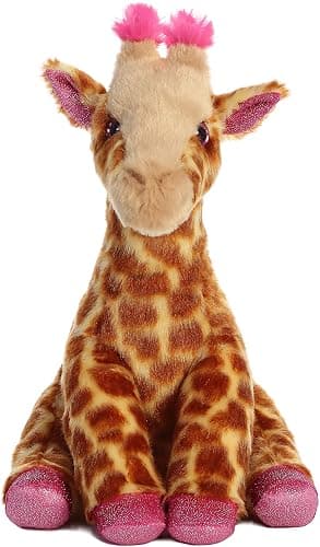 Aurora® Huggable Destination Nation™ Giraffe Stuffed Animal - Global Exploration - Learning Fun - Pink 12 Inches thumbnail 8