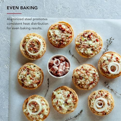 KitchenAid 24-Cup Nonstick Aluminized Steel Mini Muffin Pan, Contour Silver thumbnail 6