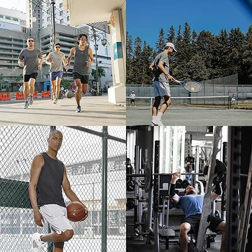 NORTHYARD Men's 5"/7"/10" Athletic Basketball Shorts Workout Gym Quick Dry Shorts Lightweight Mesh Running Shorts Tennis - 5 inch - Large - White thumbnail 6