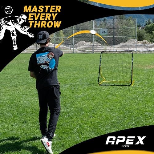Apex Sports 4x4.5 Ft Baseball Rebounder, Multi-Sport Trainer for Soccer and Volleyball, Adjustable Angles, Easy Storage, Durable Construction, Enhances Agility, Precision, Reflexes, Solo Practice thumbnail 3
