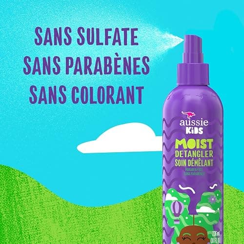 Aussie Kids Moist Detangler for Kids, Dye Free & Paraben Free Hair Detangler Spray, 236 mL thumbnail 8