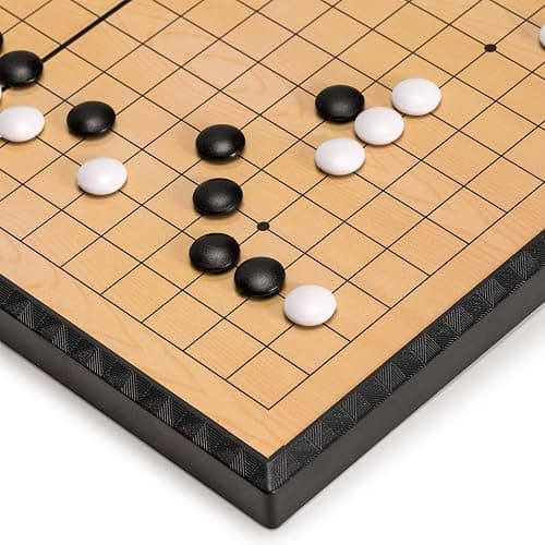 YMI Magnetic Travel Go Game Set, 11-Inch Compact 19x19 Board, 361 Stones | 19x19 magnetic Go set, 11 x 11 x 0.6 in folding board, 361 magnetic stones, 2 bowls, weighs 1.72 lbs. thumbnail 4