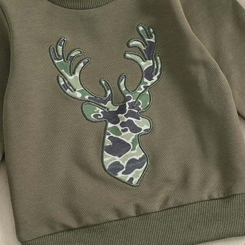 Baby Boy Camouflage Outfit Fall Clothes Long Sleeve Tops Jogger Pants Set thumbnail 4