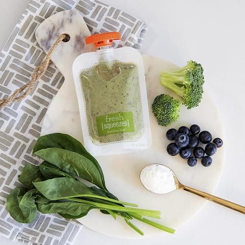 Infantino Squeeze Station, Baby Food Maker & Pouch Filler, Fill 3 Reusable Pouches at Once, Easy to Use, Dishwasher Safe, Homemade Baby Food Prep Essential, Purple thumbnail 12