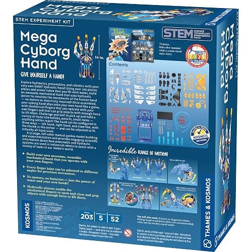 Thames & Kosmos Mega Cyborg Hand STEM Experiment Kit | Build Your Own GIANT Hydraulic Amazing Gripping Capabilities Adjustable for Different Sizes Learn Pneumatic Systems thumbnail 3