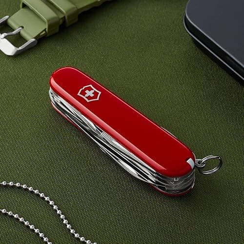 Victorinox Huntsman Swiss Army Knife, 15 Functions, Swiss Made Pocket Knife with Large Blade, Screwdriver, Scissors and Wood Saw - Red thumbnail 2