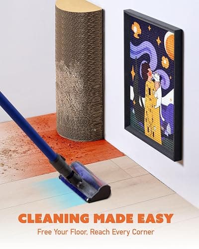 Decorative Wall Art Cat Scratcher for Vertical Scratching, 14"x20" Framed Sisal Scratch Pad Mat with Renter-Friendly No-Drill Wall Mounted Setup, Durable Alternative to Cardboard (Not The Kiss) thumbnail 4