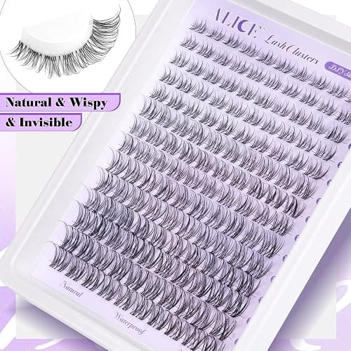 Wispy Lash Clusters Invisible Band Natural Lash Extensions Waterproof 8-16mm Cluster Eyelash Extension D Curl DIY Individual Cluster Lashes by ALICE thumbnail 4