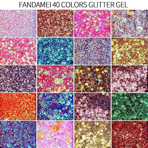 FANDAMEI 40 Colors Face Glitter, Face Paint Glitter Gel - Face Glitter for Women Girls, No Glue Needed, Multi-Purpose Glitter Makeup for Hair Face Body Halloween Rave Carnival thumbnail 3