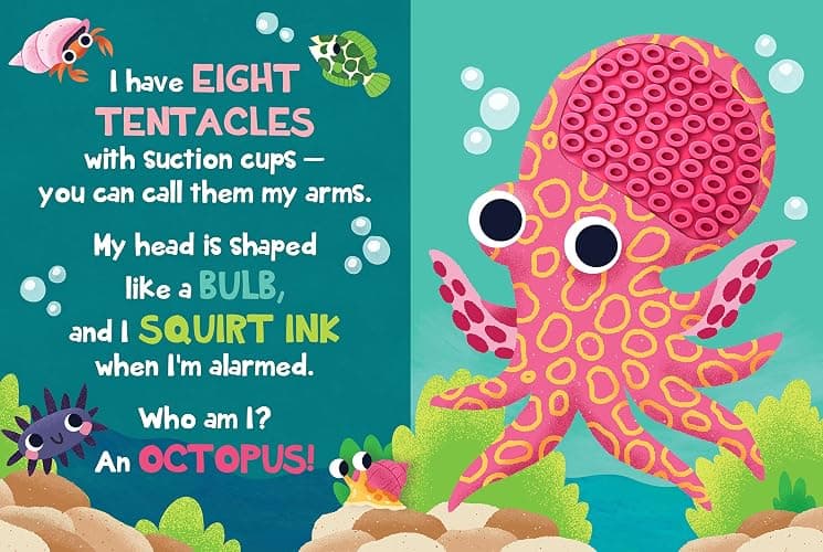 Under the Sea - Silicone Touch and Feel Board Book - Sensory Board Book (Touch & Feel Sensory Board Books for Baby & Toddler Time) thumbnail 6