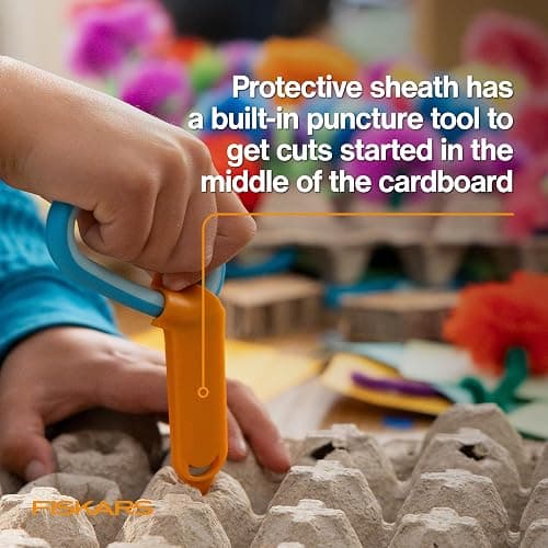 Fiskars 5" Kids Cardboard Creator, Safer Cardboard Cutting Tool thumbnail 4