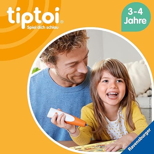 Ravensburger tiptoi Stift und Wörter-Bilderbuch Kindergarten - Lernspielzeug für Kinder ab 3 Jahren - Stylus mit überragender Audioqualität, Akku und Soft-Grip-Hülle - Grün, Orange, Silber - 00113 thumbnail 6
