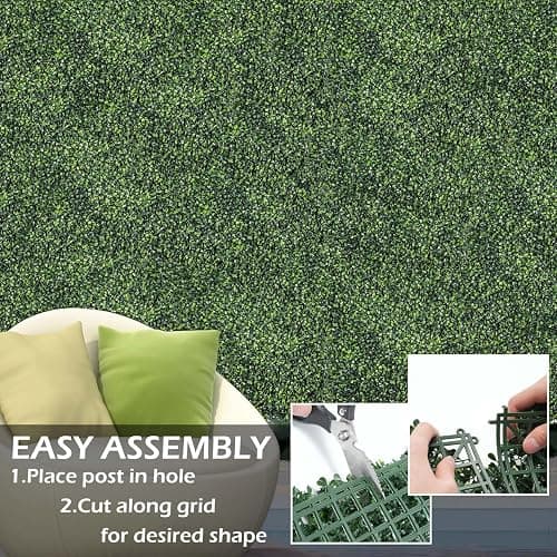 NETAP Grass Wall Panels, 10"x 10"(12pcs) 4-Layer Artificial Boxwood Faux Green Wall for Interior, Garden Party Wedding Backdrop, Indoor Outdoor Plant Wall Decor thumbnail 5