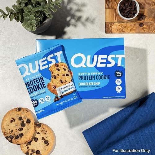 Quest Nutrition Chocolate Chip Protein Cookie, 15g Protein, 1g Sugar, 2g Net Carbs, Keto Friendly, High Protein, Low Carb; 12 Count thumbnail 7