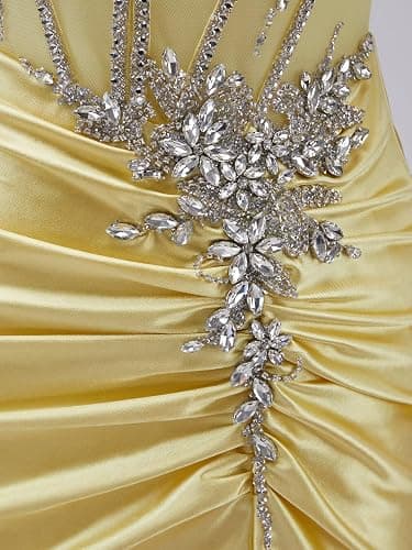 Satin Crystal Homecoming Dresses 2026 for Teens V Neck Mermaid Short Prom Dresses Corset Pleated Cocktail Dress thumbnail 6