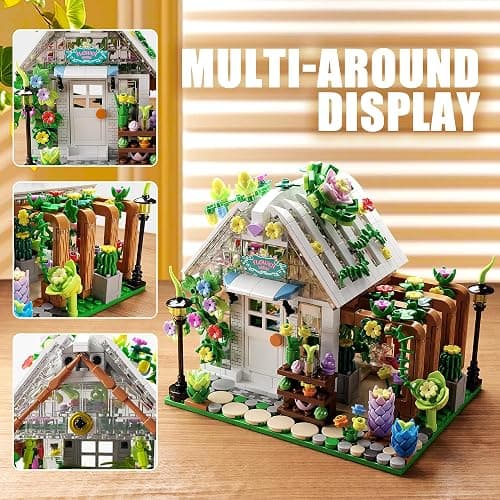 TYCOLE TGL Flower House Building Set with Lights,Garden House Building Toy Kits Compatible with Trend,Creative Greenhouse Playset,Christmas Birthday Gift for Adults or Girls 8-12 Years(719PCS) thumbnail 5