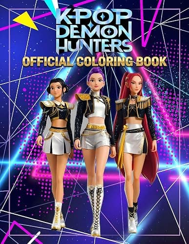 KPop Demon Hunters Official Coloring Book: The Rise of the Neon Idols | Detailed Manga & Anime Style Line Art | Gifts for K-Pop Fans & Teen Artists - Image 1