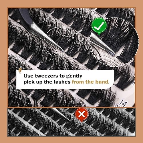 Fluffy Thick Lash Clusters DIY Eyelash Extension 10-18MIX D Curl Lash Clusters 100D Wispy Individual Eyelash Extensions Clusters Lashes DIY Fluffy Lash for Beginners by Focipeysa thumbnail 7