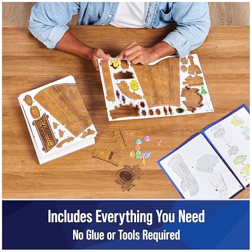 4D Build, Marvel Infinity Gauntlet 3D Puzzle Model Kit with Stand 142 Pcs | Thanos Desk Decor | Building Toys | 3D Puzzles for Adults & Teens 12+ thumbnail 3