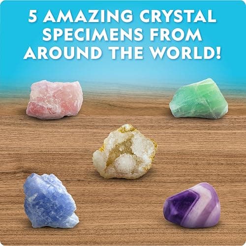NATIONAL GEOGRAPHIC Mega Crystal Growing Kit for Kids- Grow 8 Crystals with Light-Up Stand, Science Gifts for Kids 8-12, Crystal Making Experiment, Science Kit for Girls and Boys thumbnail 4