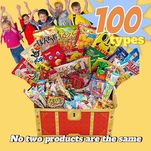 Japanese Snack Box – 100 Dagashi Classics & Japanese Candy Variety Pack | Asian Goodies, Mystery Assortment from Japan, International Gift Box for Kids & Adults thumbnail 4