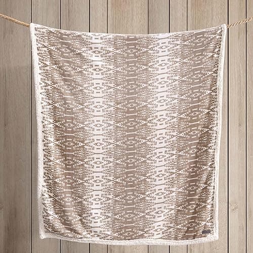 Eddie Bauer - Throw Blanket, Ultra-Soft Plush Blanket with Faux Shearling Popcorn Fleece Reverse, Oversized Bedding for Couch or Bed (San Juan Oyster, 50" x 60") thumbnail 7