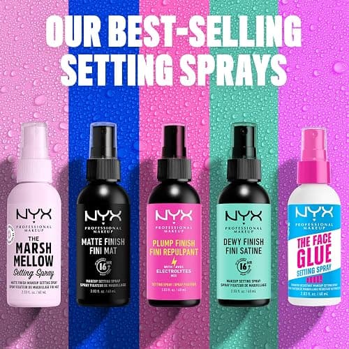NYX Professional Makeup Marshmellow Matte Setting Spray, With MARSHMELLOW ROOT, 10-in-1 Makeup Extending Benefits, 16H wear, Smoothes, Reduces Shine, Minimizes pores, Smudge-resistant, Vegan formula thumbnail 7