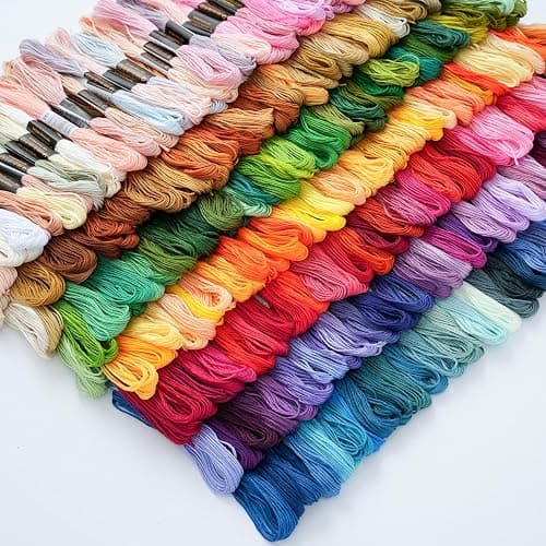 447 Colors Complete Set Embroidery Floss, Friendship Bracelet String, 8.7in 6-Strand Cross Stitch Thread Polyester Embroidery Thread thumbnail 6