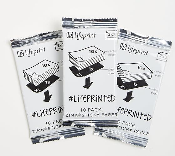 Lifeprint LPZ2X330 Papier Photo 30 - Photo Paper, Photo Printing Paper 7.6 x 5 cm, Innovative Ecological ZINK Technology, Adhesive Face, Ink-free Printing - 30 Units, White thumbnail 3
