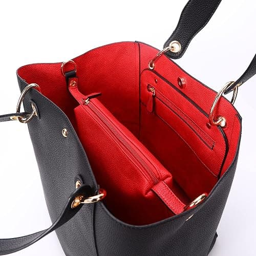 sqlp Large Work Tote Bag for Women Designer Purses and Handbags Big Bucket bags Ladies Travel Crossbody Purse Fuchsia - Dark Green thumbnail 2