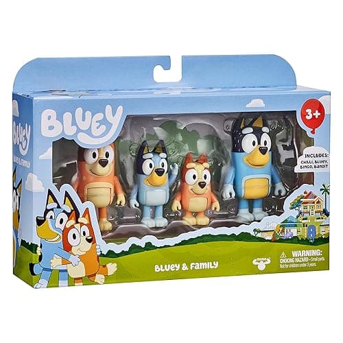 Bluey Family Figure 4-Pack – Includes Bluey, Bingo, Mum (Chilli) & Dad (Bandit), Poseable Collectible Toys for Kids, Durable Cake Toppers, for Toddlers & Fans, Ages 3+ - Family thumbnail 27