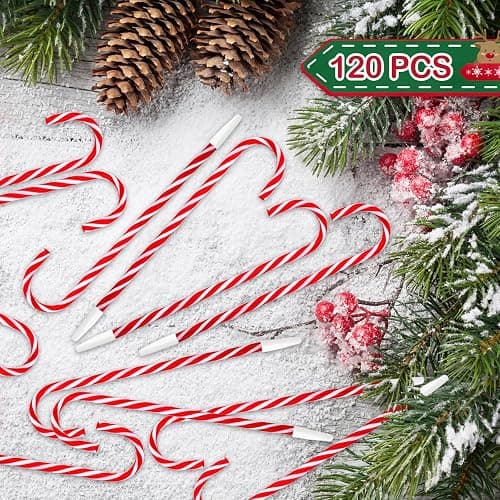 SAYAYA 120Pcs Christmas Candy Cane Pens Bulk Fun Black Ink Ballpoint Pens Xmas Goodie Bag Stuffers Classroom Gifts for Student School Holiday Party Favors Carnival Prize Stocking Stuffers(Red) thumbnail 4