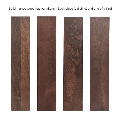 Kate and Laurel Alezar Modern Wooden Round Side Table, 15 x 15 x 22, Walnut Brown, Mid-Century Solid Wood End Table with Wavy Edge for Bedroom Nightstand or Living Room Accent Table thumbnail 9