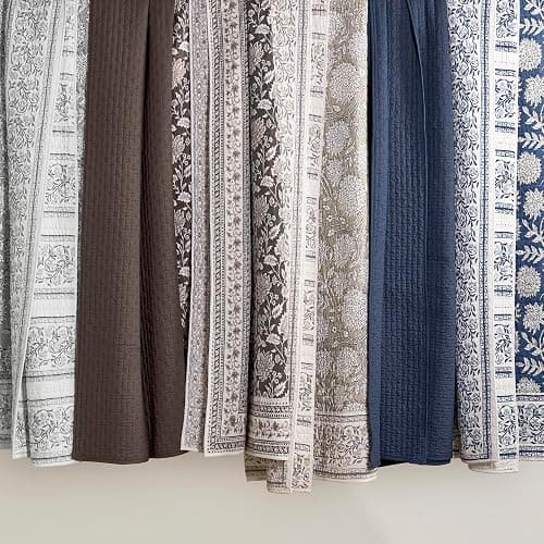 Levtex Home Adare Cocoa Reversible King/Cal King Quilt Set (106x92in) and 2 Pillow Shams (36x20in) - Floral Bedding - Brown Cream - Cotton King Size Quilt Bedding Set - Lightweight, Soft, Pre-Washed thumbnail 7