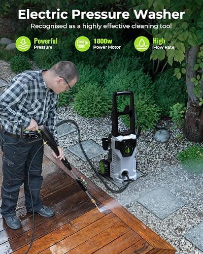 Pressure Washer, Power Washer with Foam Cannon High Pressure Washer for Cars, Fences, Patios, Decks, Patios and Driveway Powerwasher thumbnail 2