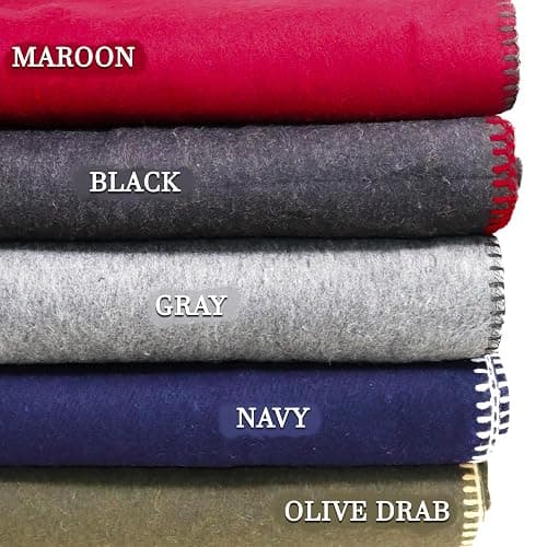 M MCGUIRE GEAR Heavy Duty Wool Blanket, Survival, Emergency, and First Aid Use – Mil-Spec, Fire Retardant, Durable Outdoor Wool Blankets for Camping. - Maroon, (64 x 90 inches) thumbnail 4
