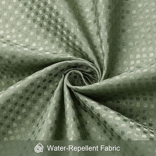 Craidlela 3 in 1 Shower Curtain Set, Sage Green Waffle Shower Curtain and PEVA Liner Set with 12 Stainless Steel Shower Curtain Hooks, Waterproof Fabric Shower Curtains for Bathroom, 72 W x 72 H thumbnail 8