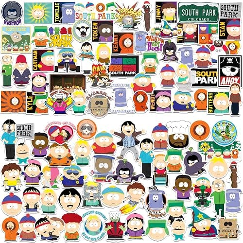 South Park Sticker Pack – Die-Cut Vinyl Large Deluxe Stickers Variety Pack for Laptop, Water Bottle, Scrapbooking, Tablet & Indoor Use – Set of 100 - Image 1