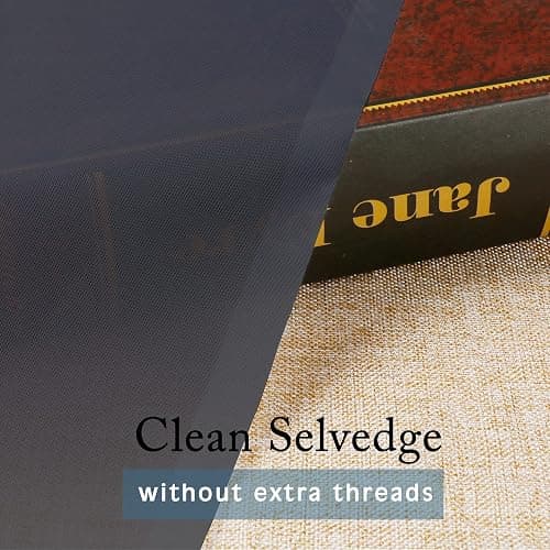 OWENIE Black Sheer Curtains, Sheer Curtains 84 inch Length 2 Panels Set, Rod Pocket Voile Fimly Sheer Drapes for Living Room/Bedroom, 2pcs, Each 42" W x 84" L, Black thumbnail 6
