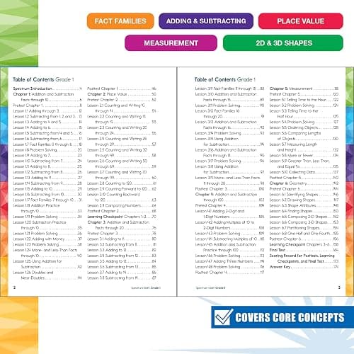 Spectrum 1st Grade Math Workbook, Mathematics Activity Book for Kids Ages 6-7, Addition, Subtraction, Place Value, Shapes, and More, Classroom or Homeschool Curriculum thumbnail 2